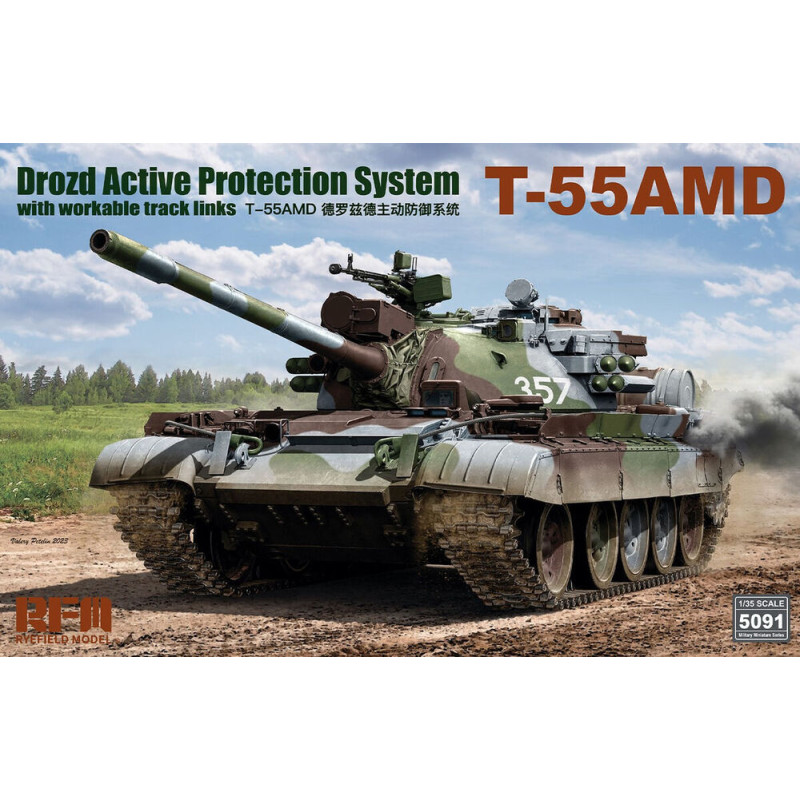 T-55AMD Drozd Système de protection active - 1/35 - RYE FIELD 5091