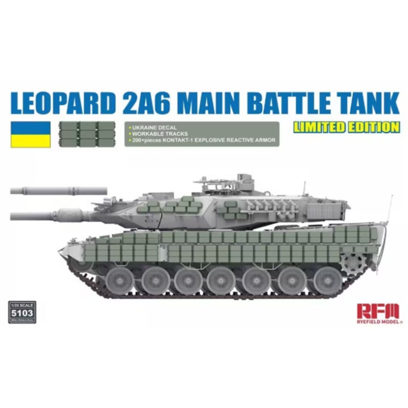 Leopard 2A6 Char de combat principal Édition limitée - 1/35 - RYE FIELD 5103