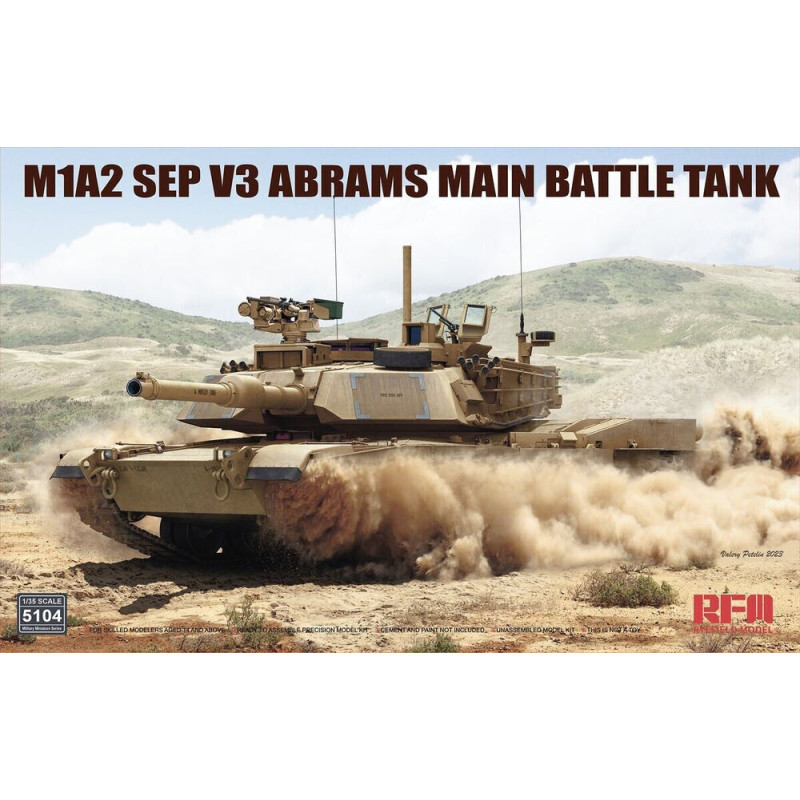 Char de combat principal M1A2 SEP V3 Abrams - 1/35 - RYE FIELD 5104