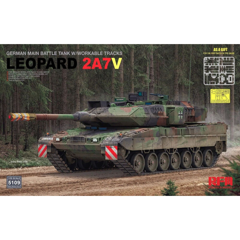 Char de combat Leopard 2A7V allemand, chenilles - 1/35 - RYE FIELD 5109