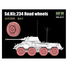 Roues de route Sd.Kfz. 234 imprimées en 3D (8 pièces) - 1/35 - RYE FIELD 2073