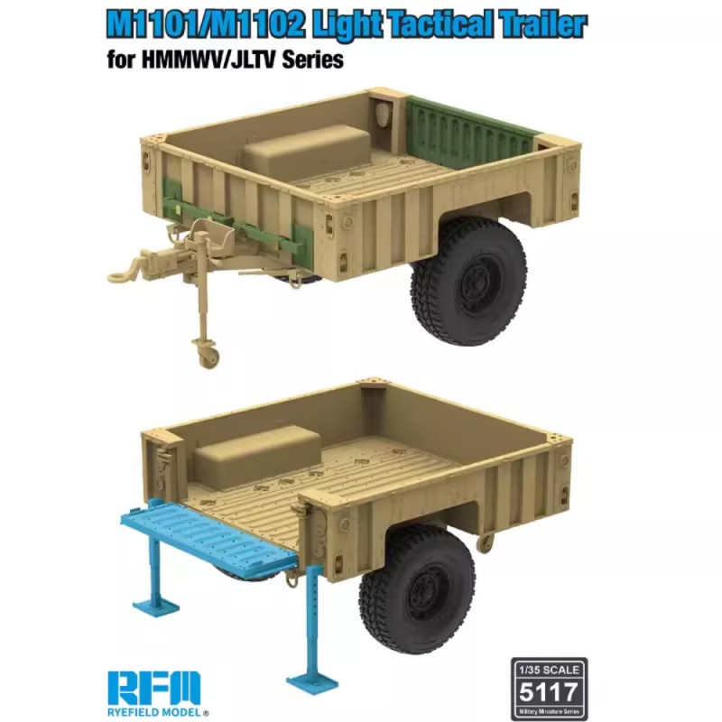 Remorque tactique M1101/M1102 pour HMMWV/JLTV - 1/35 - RYE FIELD 5117