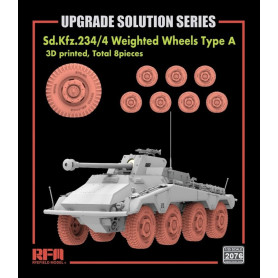 Sd.Kfz.234/4 Roues imprimées en 3D Type A (8 pièces) - 1/35 - RYE FIELD 2076