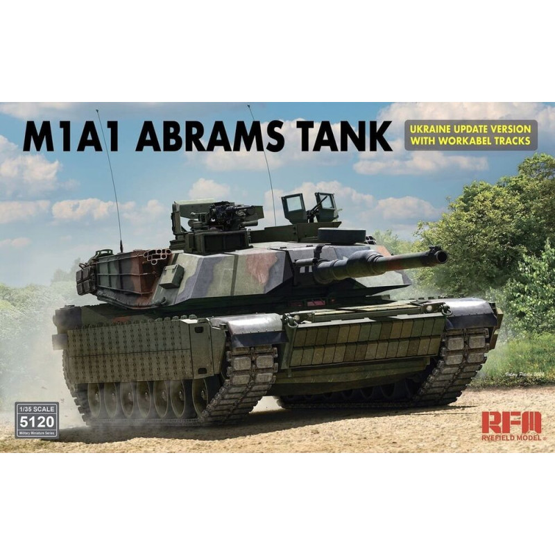 M1A1 Abrams Char Ukraine Chenilles fonctionnelles - 1/35 - RYE FIELD 5120
