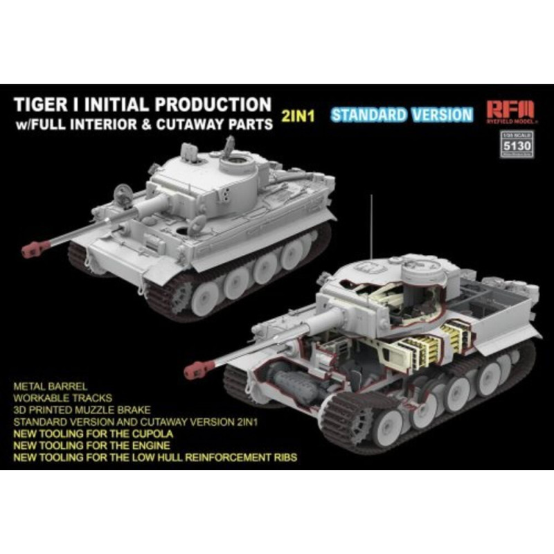 Tiger I Initial Production, début 1943, int. complet - 1/35 - RYE FIELD 5130