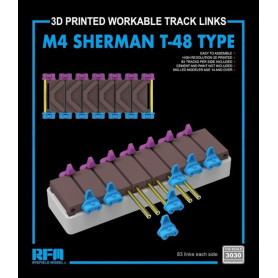 Chenilles articulées M4 Sherman T-48 (impression 3D) - 1/35 - RYE FIELD 3030