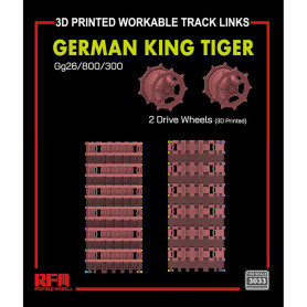 Chenilles mobiles King Tiger GG26/800/300 3D - 1/35 - RYE FIELD 3033