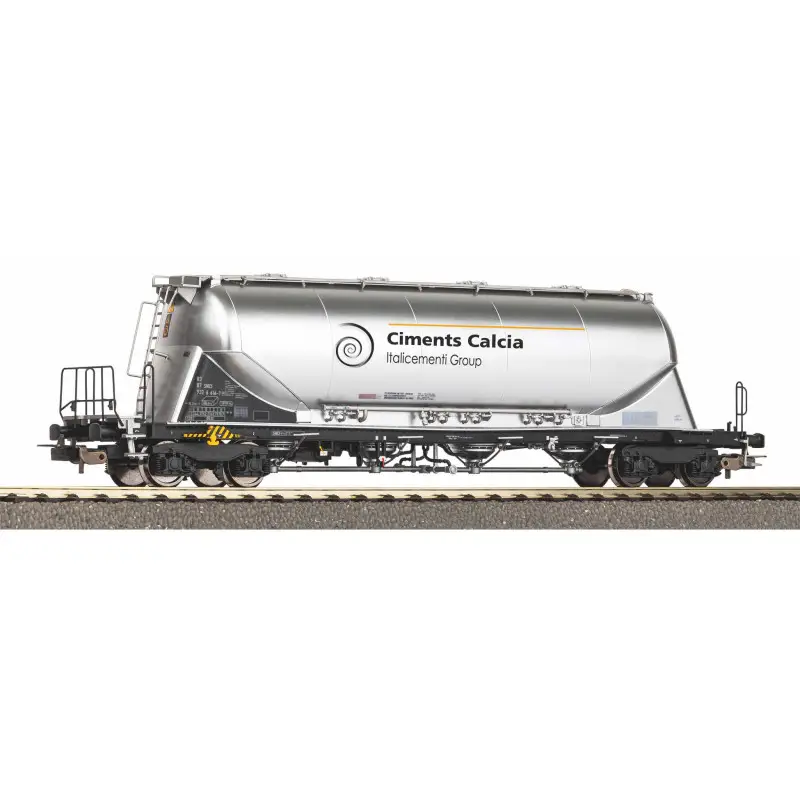 Wagon silo Uacns Ciments Calcia ép. VI SNCF - HO 1/87 - PIKO 58439
