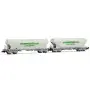 2x wagons trémies céréaliers « Transcéréales CAF Grains » ép. IV SNCF - N 1/160 - ARNOLD HN6732