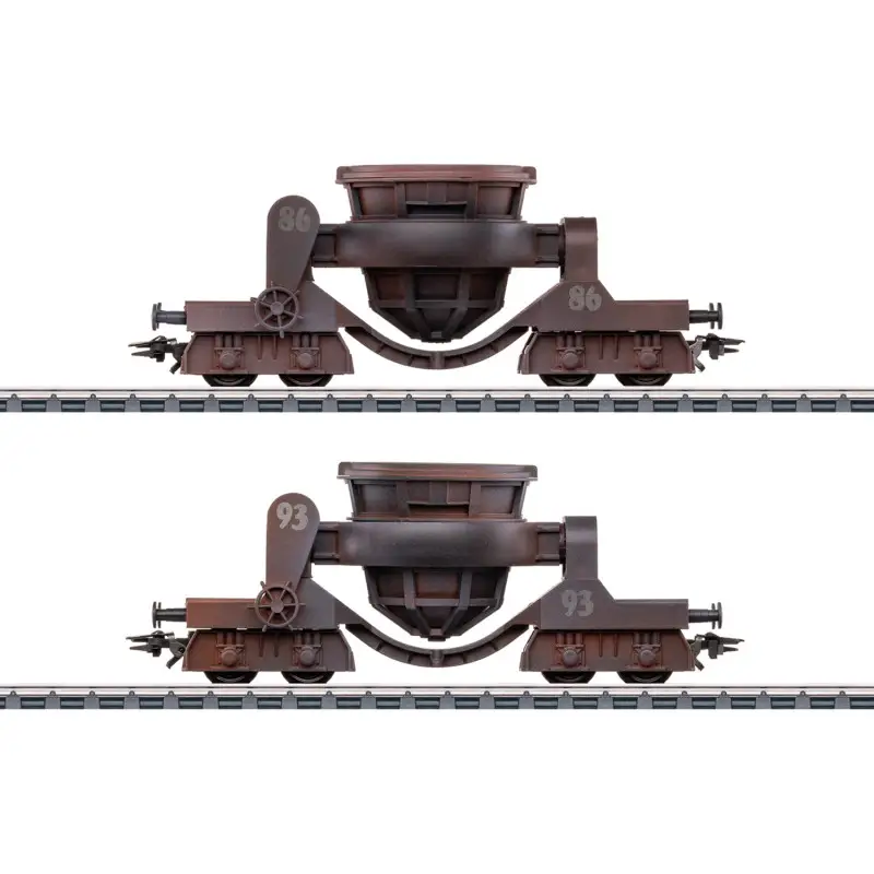 2x wagons pour le transport de scories ép. III-VI DB, 3 RAILS - HO 1/87 - Märklin 46146