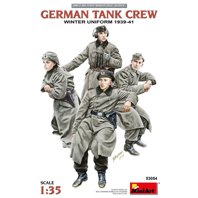Équipage de char allemand. Uniforme d'hiver. 1939-41 - 1/35 - MINIART 53054