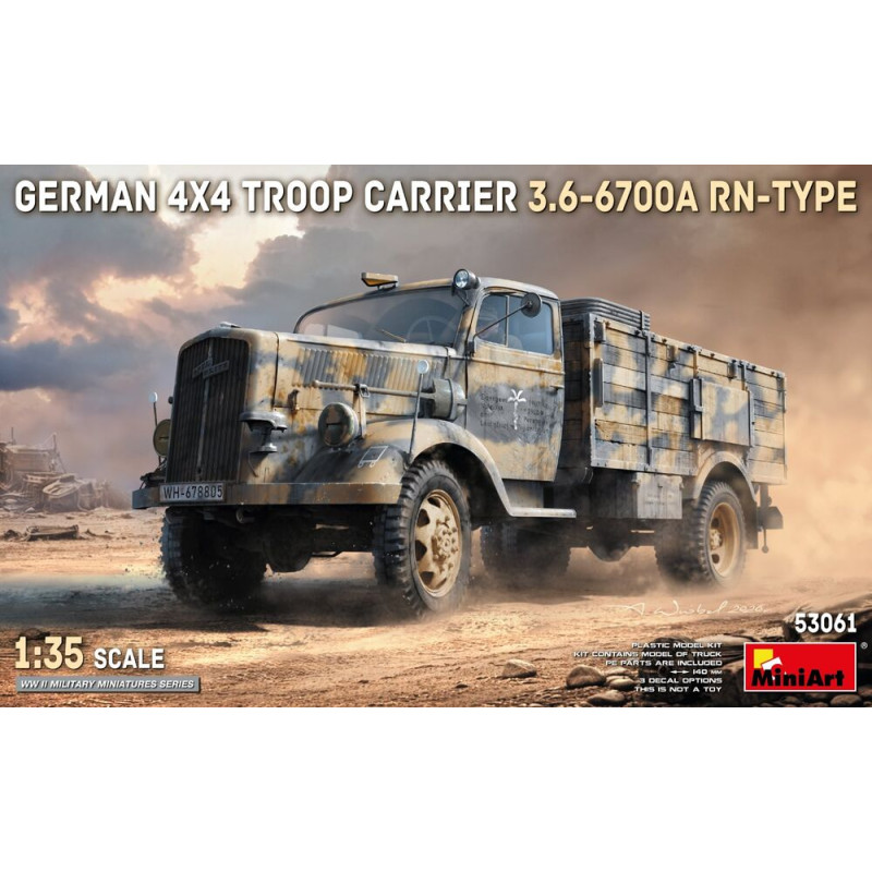 Transport de troupes allemand 4x4 type 3.6-6700A Rn - 1/35 - MINIART 53061