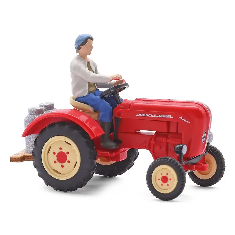 Tracteur Porsche Junior + agricultrice - HO 1/87 - BUSCH 50013