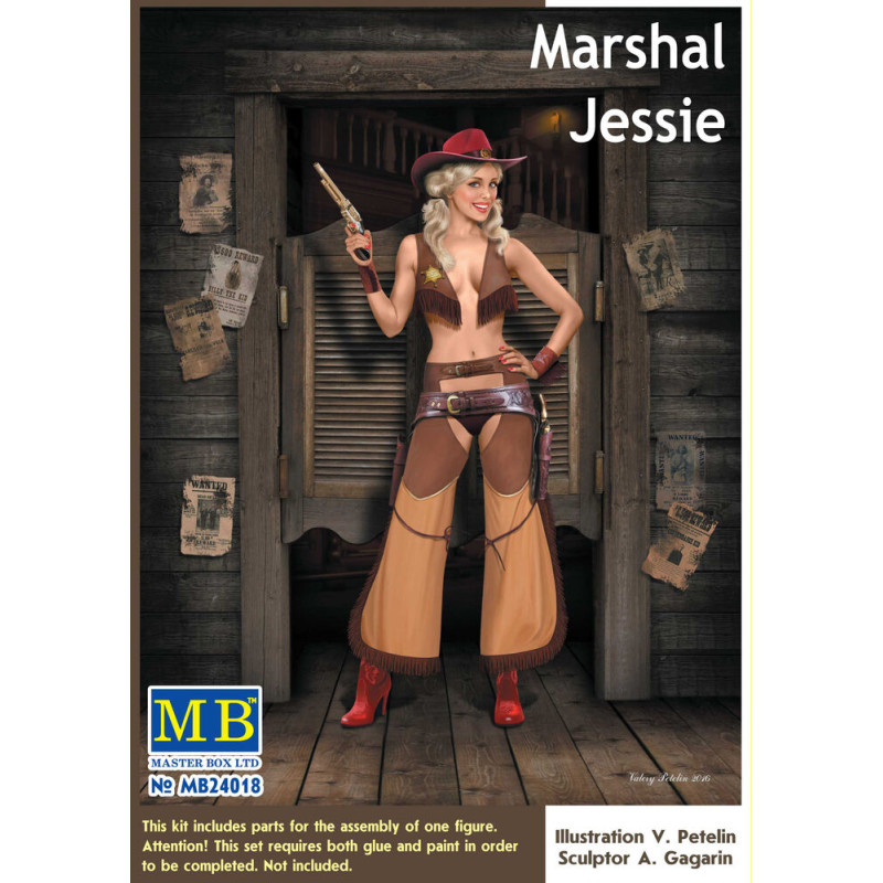 Marshal Jessie Western Style Pin-Up Cowgirl - 1/24 - MASTER BOX 24018