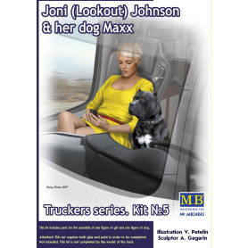 Truckers, Joni (Lookout) Johnson et son chien Maxx - 1/24 - MASTER BOX 24045