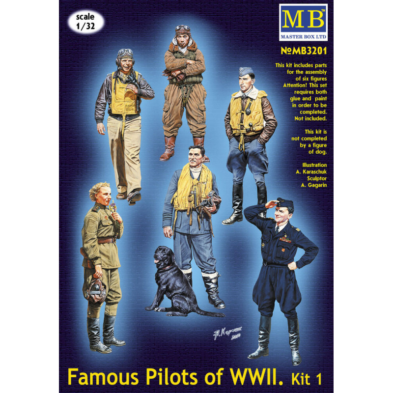 Pilotes célèbres de la Seconde Guerre mondiale, kit n°1 - 1/32 - MASTER BOX 3201