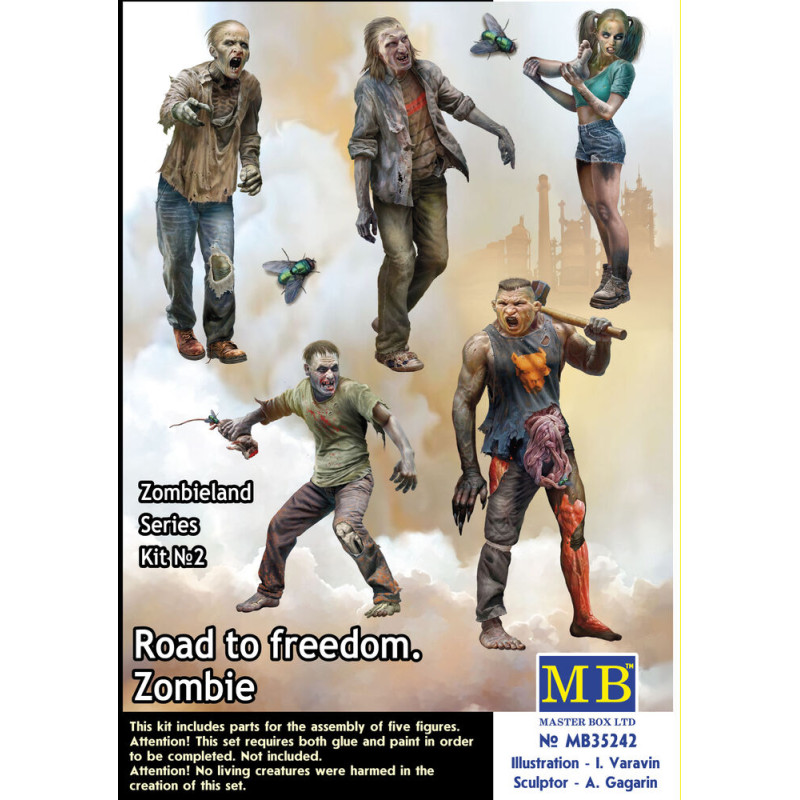 Zombieland, kit n° 2. La route vers la liberté. Zombie - 1/35 - MASTER BOX 35242