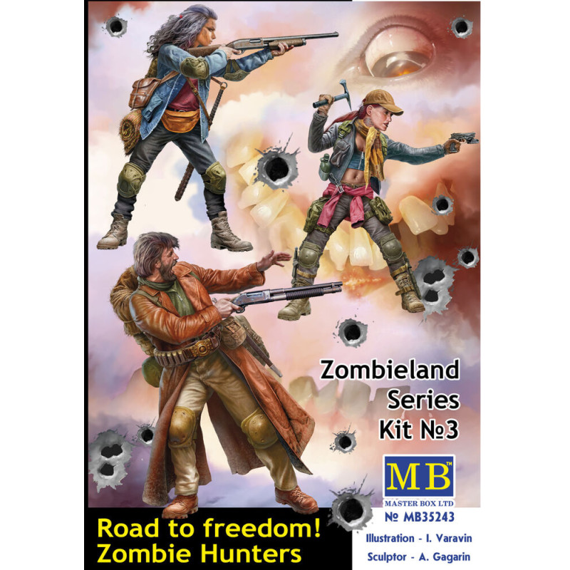 Road to freedom, chasseurs de zombies, kit n°3 - 1/35 - MASTER BOX 35243