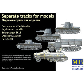 Chenilles à maillons séparés en plastique pour Pz.I - 1/35 - MASTER BOX 3505
