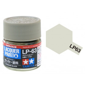 Tamiya LP-63 - Titanium Silver - Peinture laquée 10 ml