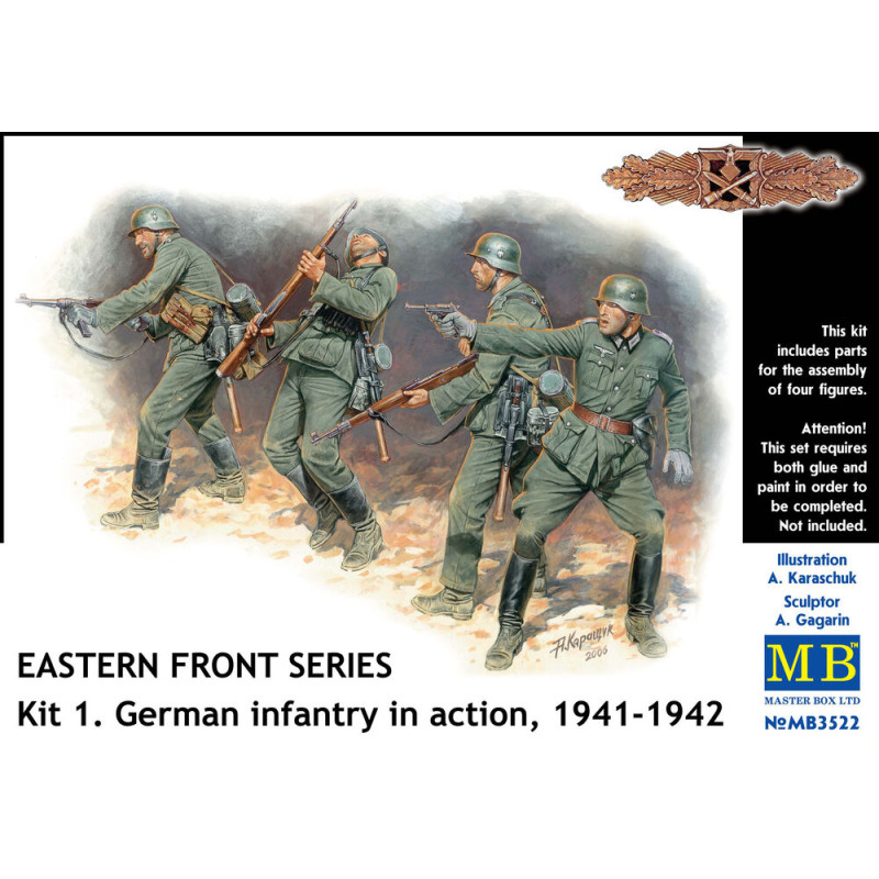 Infanterie allemande en action 1941-42, Front Est - 1/35 - MASTER BOX 3522