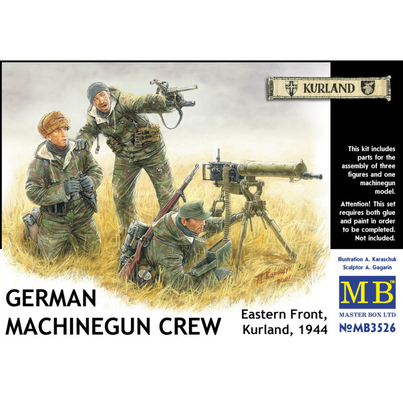 Équipe mitrailleuse allemande, Courlande 1944 - 1/35 - MASTER BOX 3526