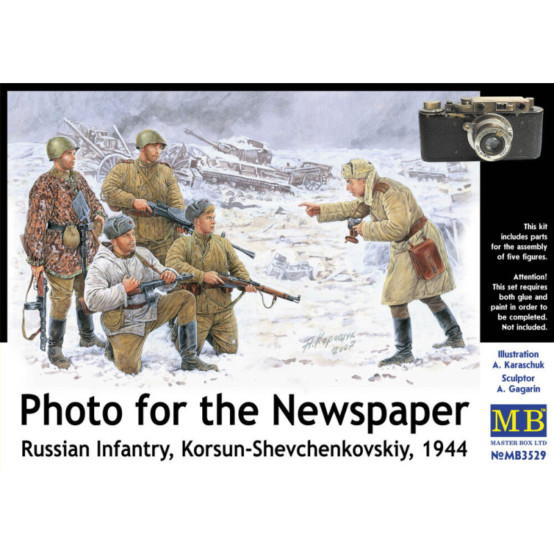 Infanterie russe, Korsun 1944, photo pour le journal - 1/35 - MASTER BOX 3529