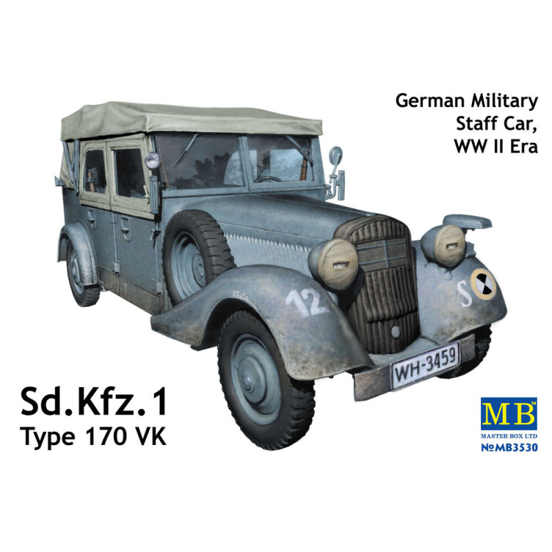 Sd.Kfz.1 Type 170 VK, voiture d'état major allemande - 1/35 - MASTER BOX 3530