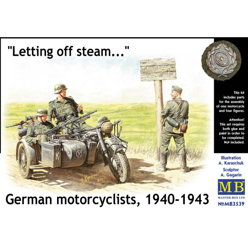 Motocyclistes allemands, 1940,43 - 1/35 - MASTER BOX 3539