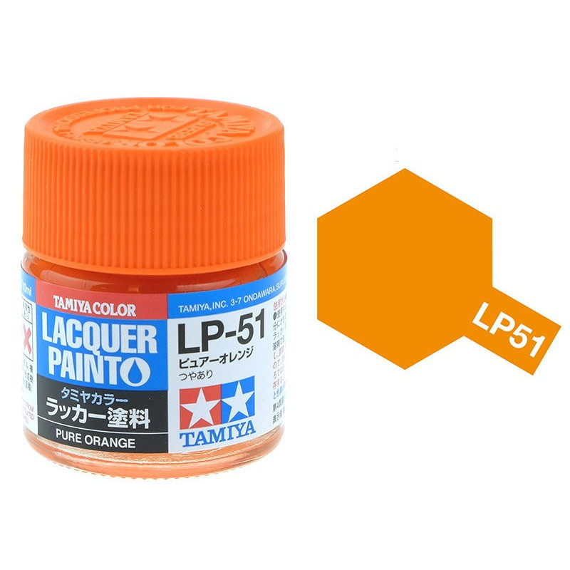 Tamiya LP-51 - Orange pur (brillant) - Peinture laquée 10 ml