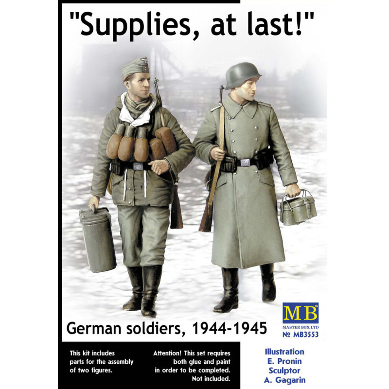 Supplies, At Last ! Soldats allemands, 1944-45 (2 fig.) - 1/35 - MASTER BOX 3553