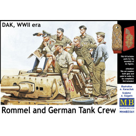 Rommel et équipage de char allemand, DAK, époque WWII - 1/35 - MASTER BOX 3561