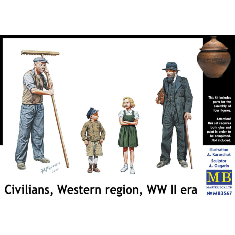 Civils, région occidentale, époque WWII - 1/35 - MASTER BOX 3567