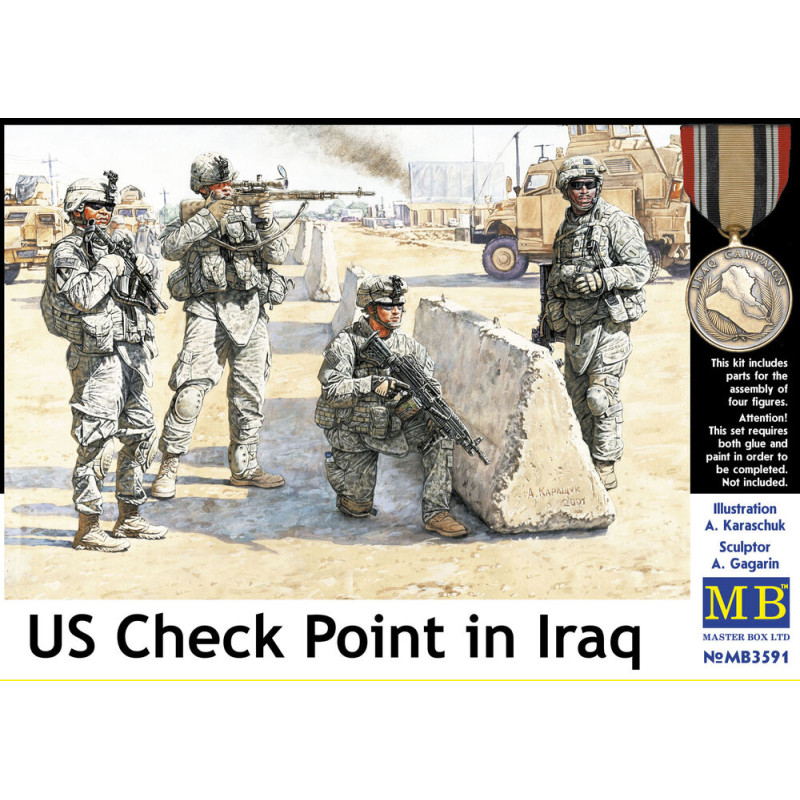 US en Irak, Point de contrôle - 1/35 - MASTER BOX 3591