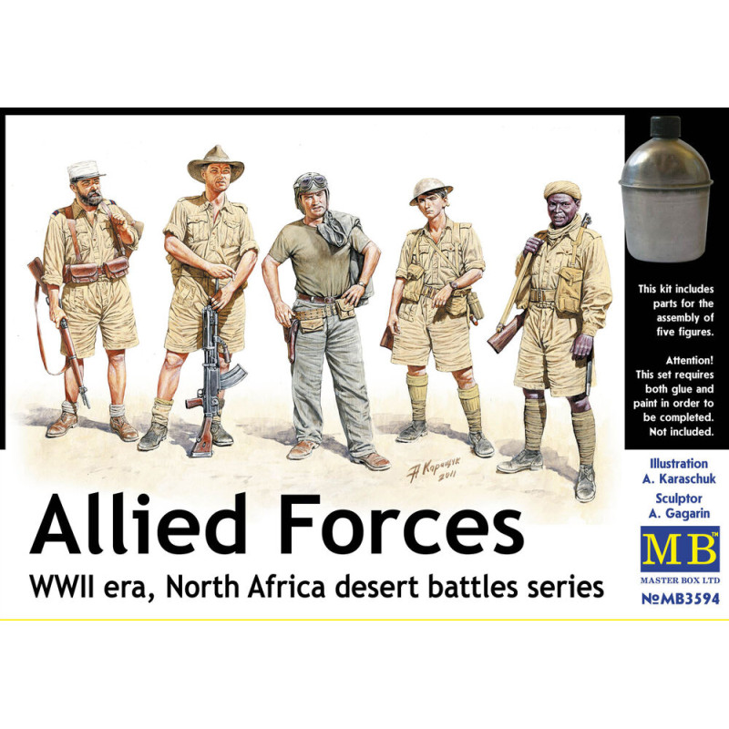 Forces alliées, Afrique du Nord, batailles du désert - 1/35 - MASTER BOX 3594