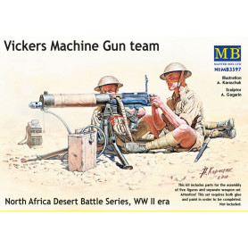 Équipe de mitrailleuse Vickers, bataille du désert - 1/35 - MASTER BOX 3597