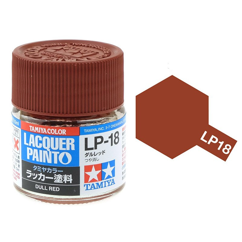 Tamiya LP-18 - Dull Red - rouge sombre (mat) - Peinture laquée 10 ml