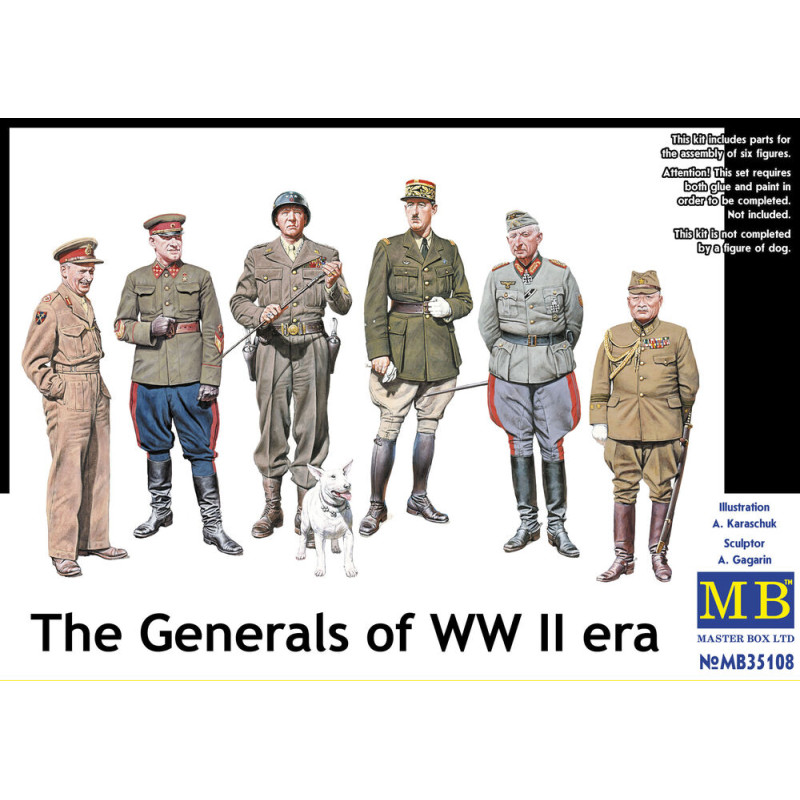 Les généraux de la Seconde Guerre mondiale - 1/35 - MASTER BOX 35108