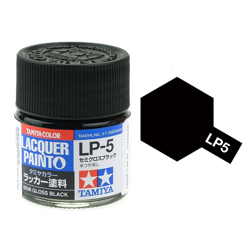 Tamiya LP-5 - noir satiné - Peinture laquée 10 ml