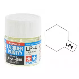 Tamiya LP-4 - blanc mat - Peinture laquée 10 ml