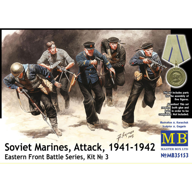 Infanterie marine soviétique à l'attaque, 1941-1942 - 1/35 - MASTER BOX 35153