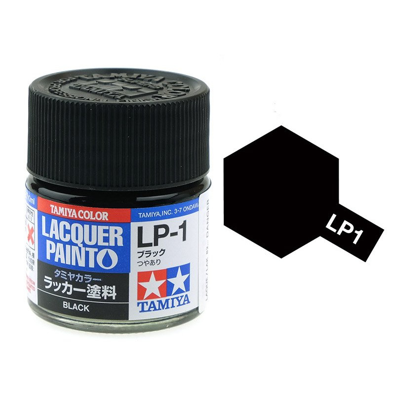 Tamiya LP-1 - noir brillant - Peinture laquée 10 ml