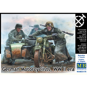 Motocyclistes allemands, époque WWII - 1/35 - MASTER BOX 35178