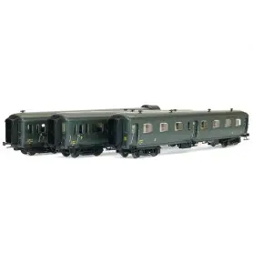 Set 3 Express Nord toit vert B7, C9 et C5D SNCF - ép IIIb - HO 1/87 - 40323-1 LS Models