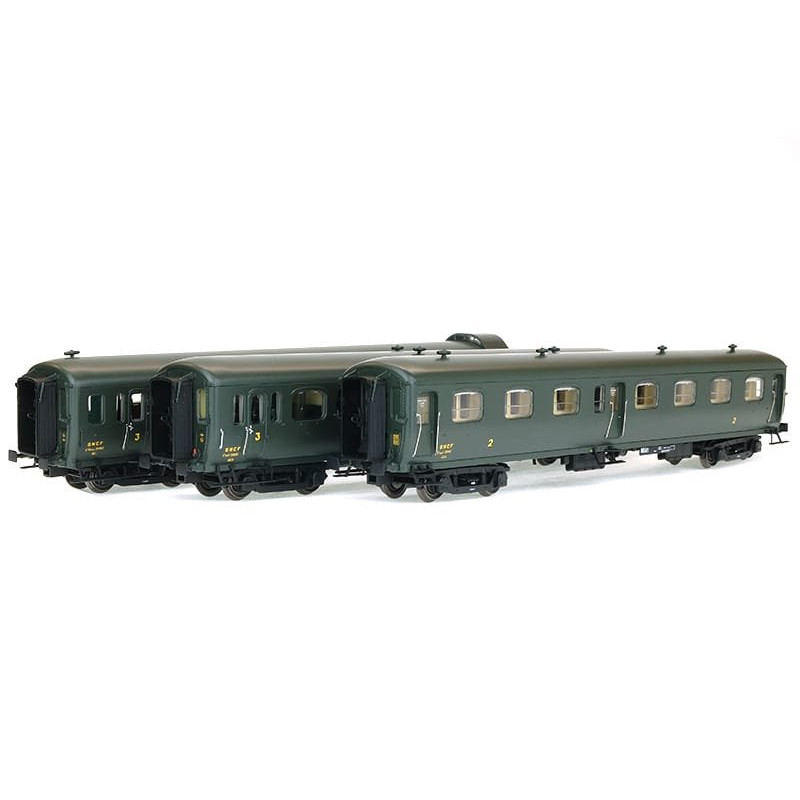 Set 3 Express Nord toit vert B7, C9 et C5D SNCF - ép IIIb - HO 1/87 - 40323-1 LS Models