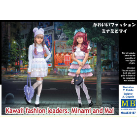 Figures de la mode kawaii, Minami et Mai - 1/35 - MASTER BOX 35187