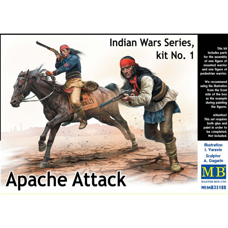 Attaque Apache, série Guerres indiennes, kit n°1 - 1/35 - MASTER BOX 35188