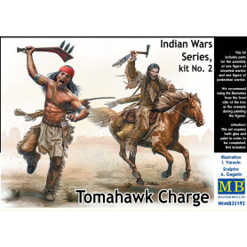 Charge au tomahawk, série Guerres indiennes, kit n°2 - 1/35 - MASTER BOX 35192