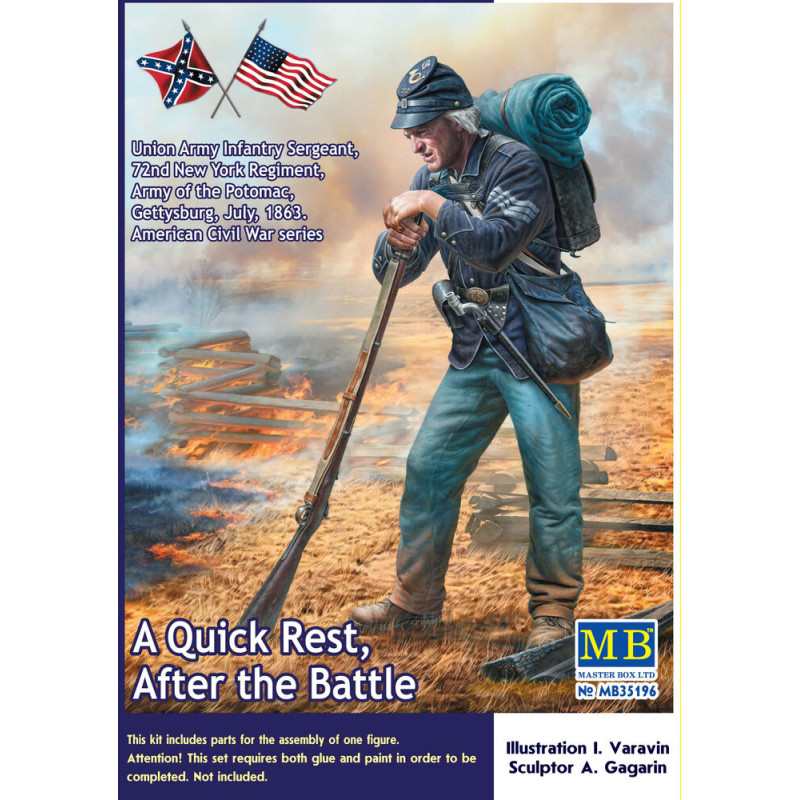 Sergent US, 72e NY, Gettysburg, juillet 1863 - 1/35 - MASTER BOX 35196