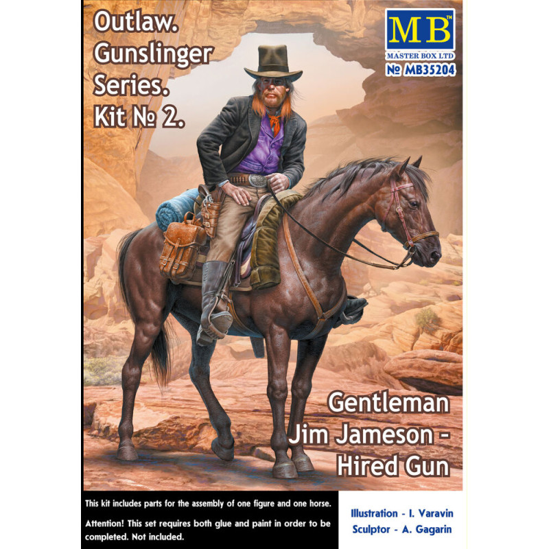 Outlaw, Gunslinger, kit n°2, Jim Jameson, Hired Gun - 1/35 - MASTER BOX 35204